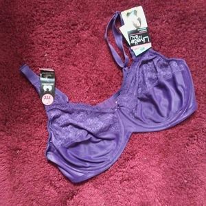 Lilyette by Bali purple lace 40C minimizer bra